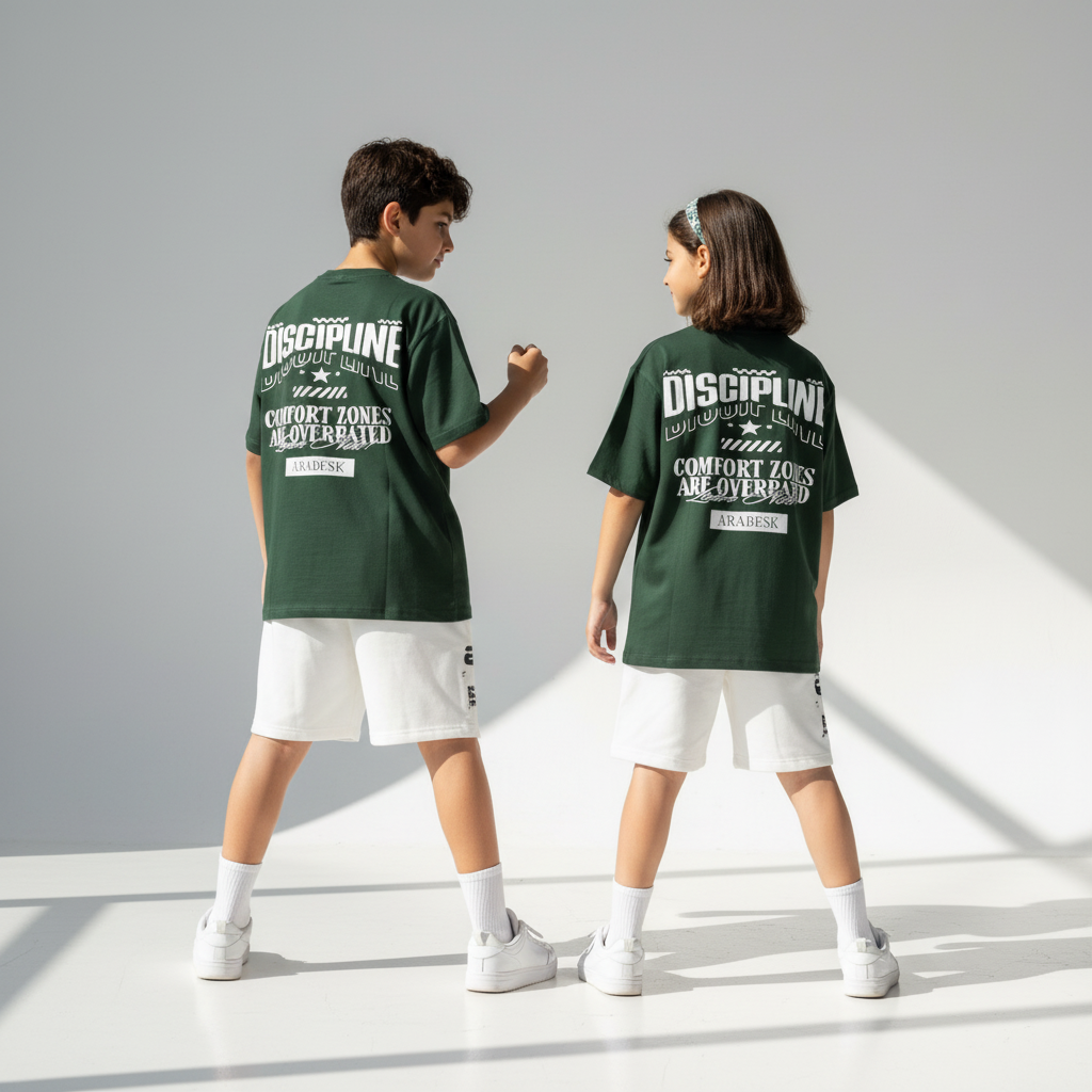 discipline green tee