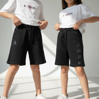letters black short