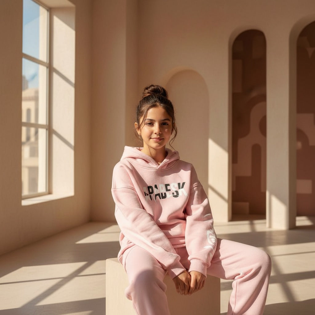 positive pink hoodie