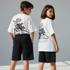 letters black short